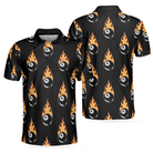 Flaming Billiard 8 Ball Polo Shirt, Basic Billiards Shirt Design For Men, Gift Idea For Billiards Lovers