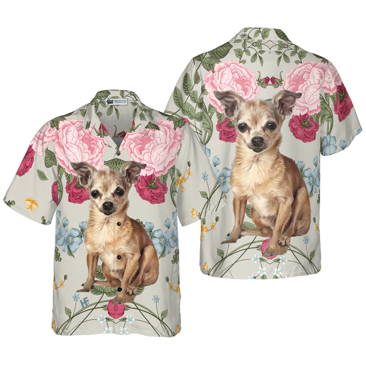 Chihuahua Floral Shirt Hawaiian Shirt