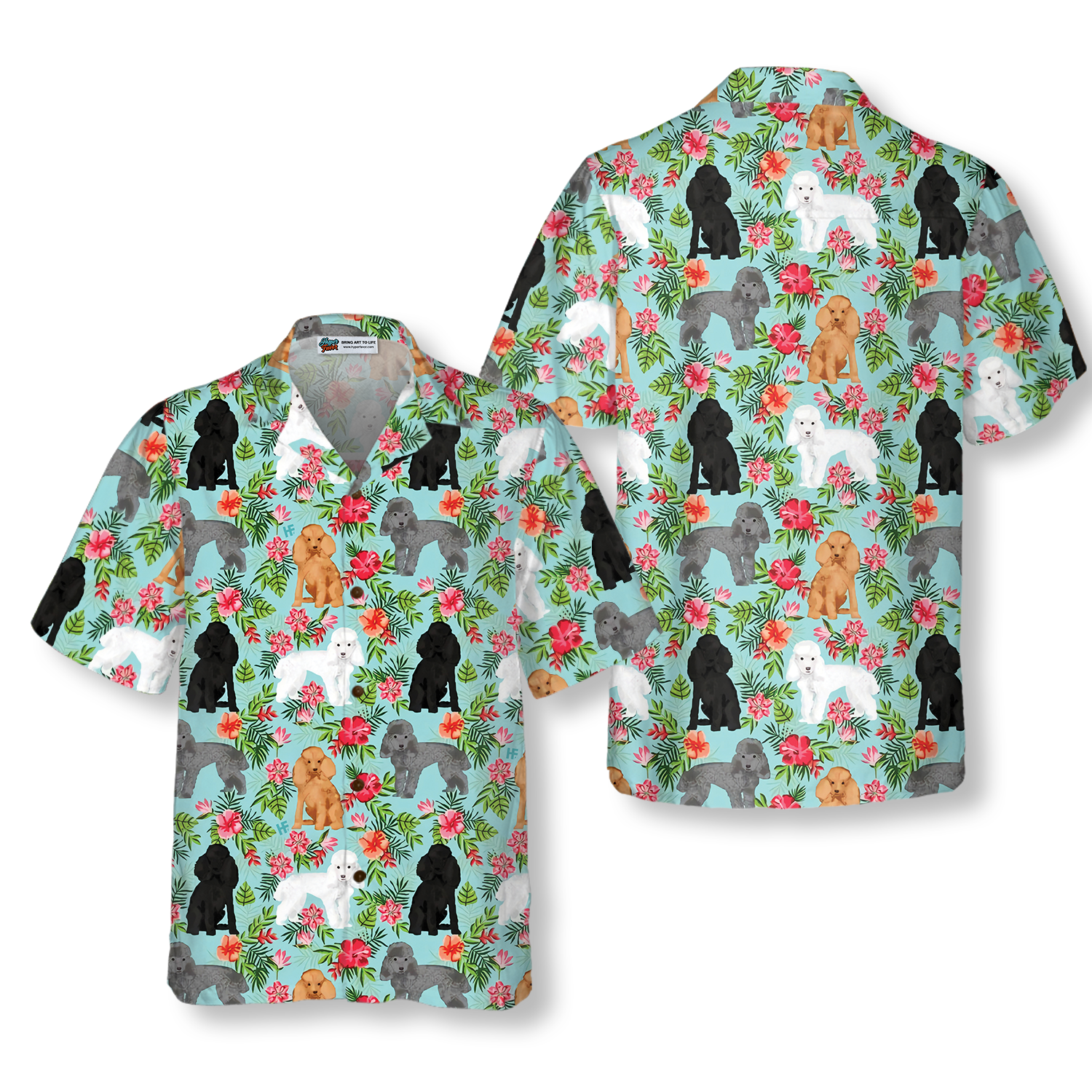 Hawaiian Poodle Shirt For Men Hawaiian Shirt