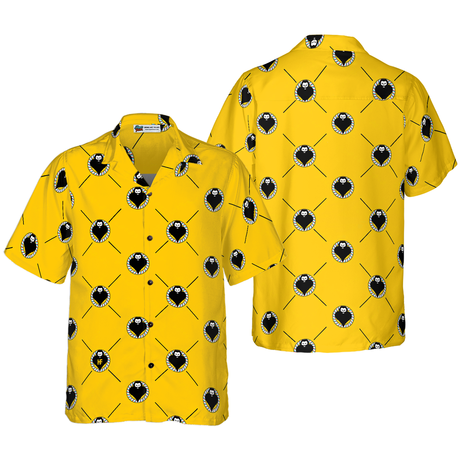 Heart Shaped Beard Barber Shirt For Men Hawaiian Shirt