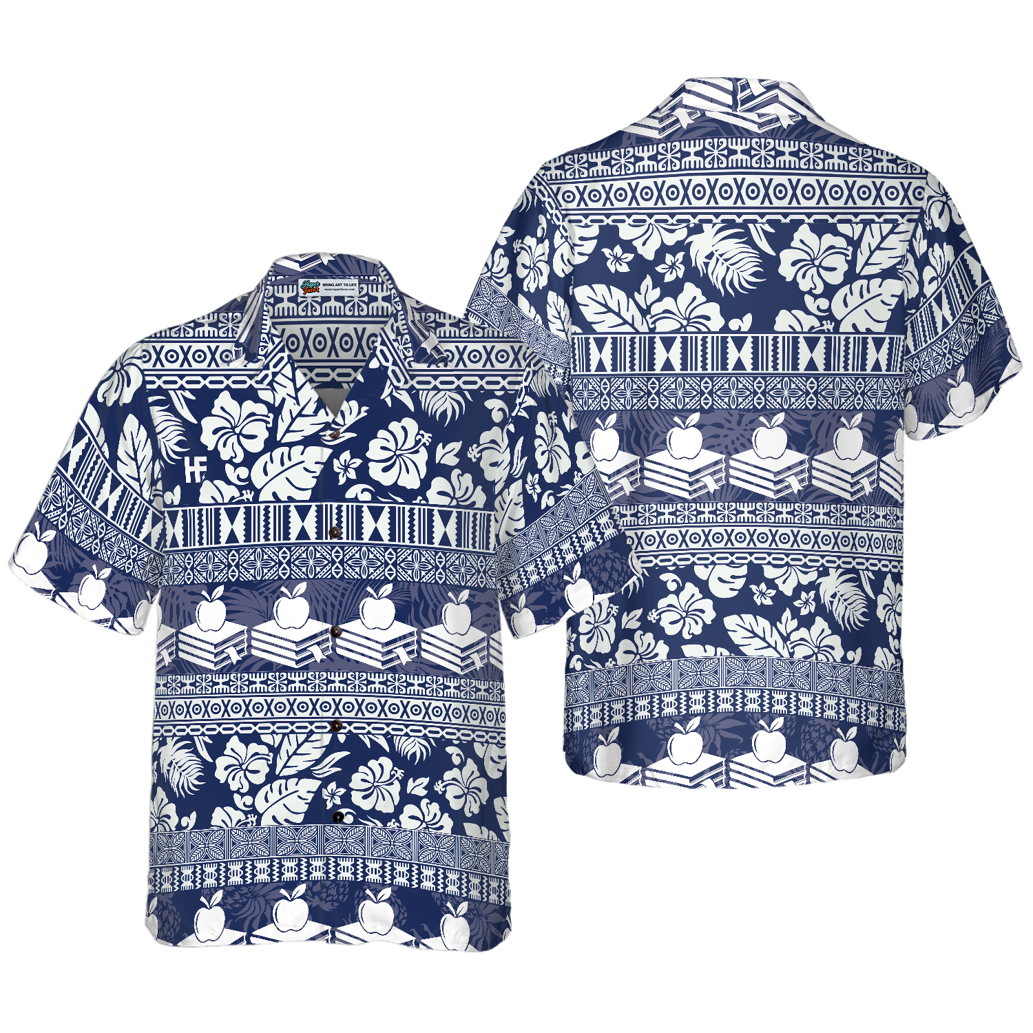 Teacher Hibiscus Leaves Pattern Teacher Hawaiian Shirt, Stylish Teacher Shirt, Best Gift For Teachers