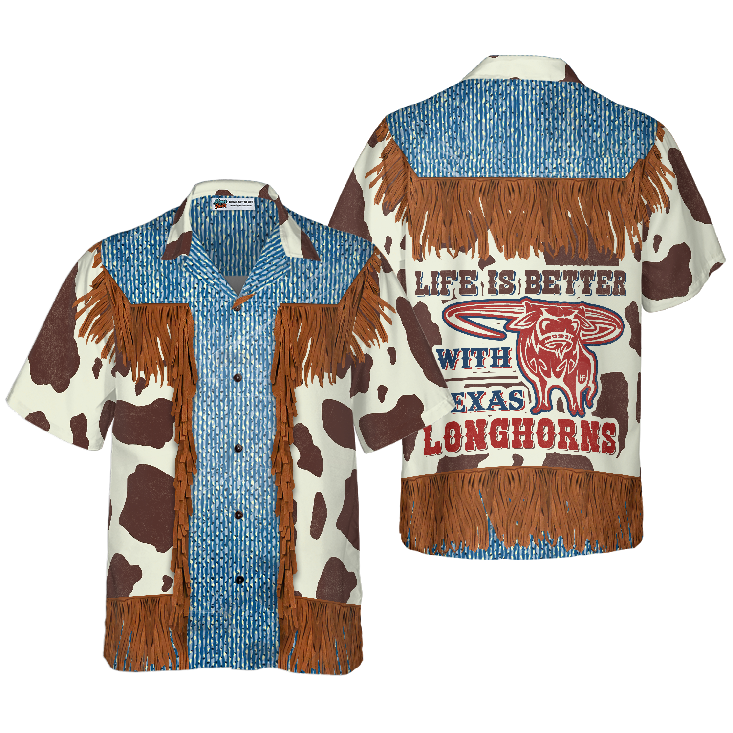 Cowboy Dairy Vintage Western Texas Hawaiian Shirt, Life Is Better With Texas Longhorns Shirt, Texas Home Shirt For Men