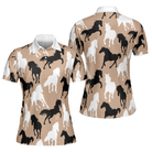 Horses Lover Shirt For Women Short Sleeve Women Polo Shirt