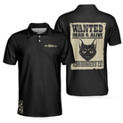 Wanted Dead & Alive Schrodinger's Cat Black Polo Shirt For Men