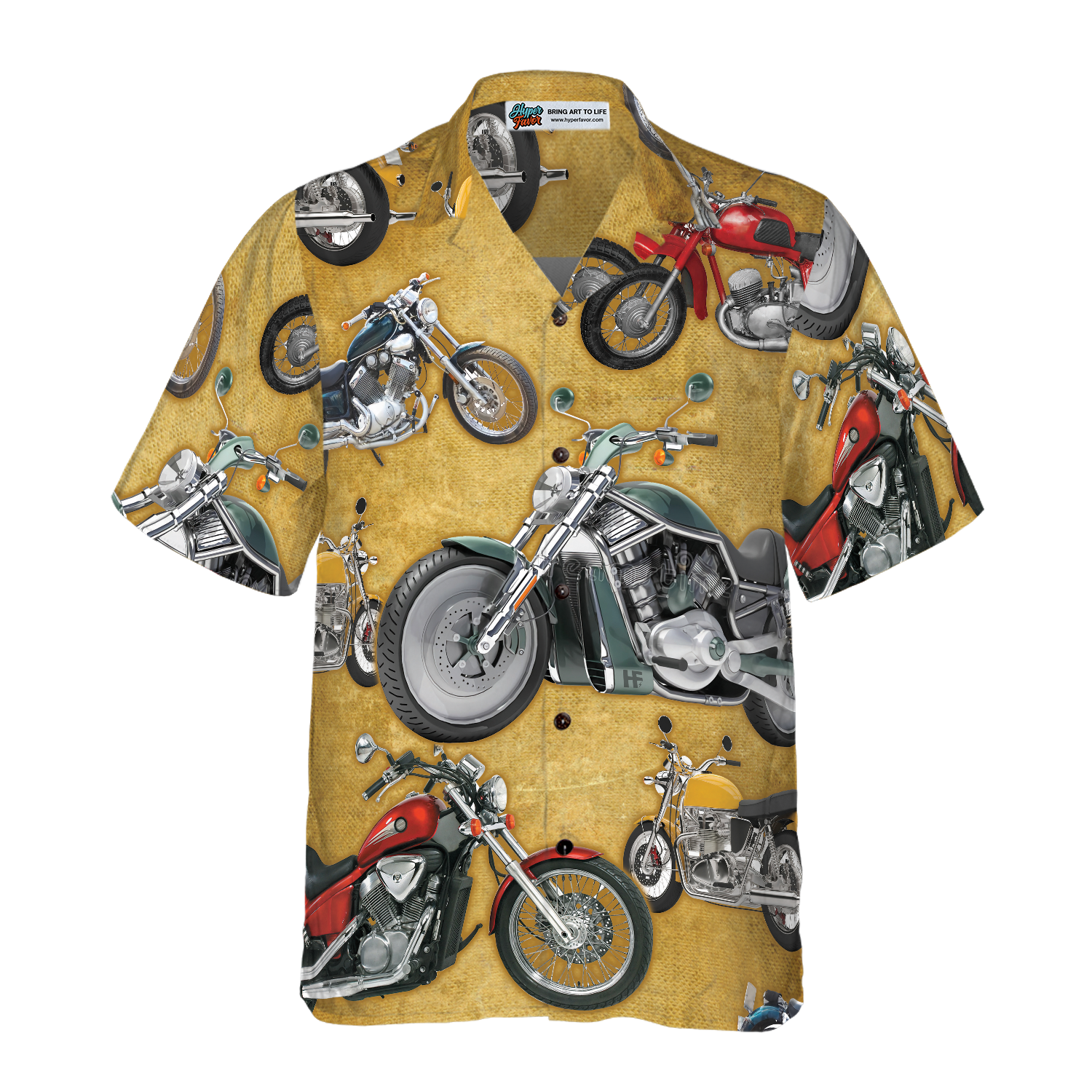 Vintage Motorcycle Hawaiian Shirt