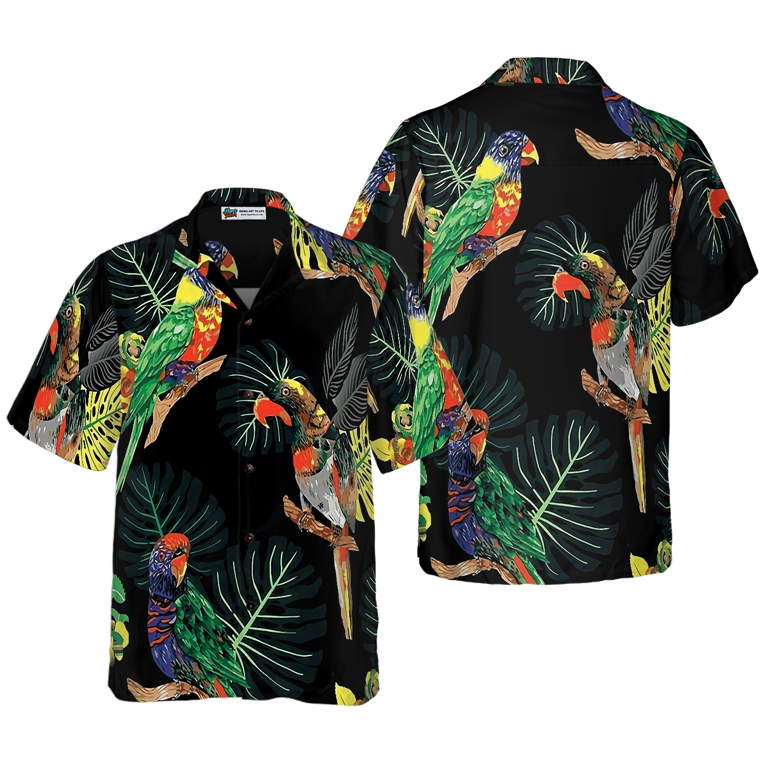 Parrots In The Tropical Rain Forest Hawaiian Shirt
