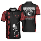 Weekend Forecast Chance Of Bowling Polo Shirt, Red Argyle Short Sleeve Bowling Shirt For Male Players