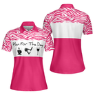 Plan For The Day Pink Golf Short Sleeve Women Polo Shirt