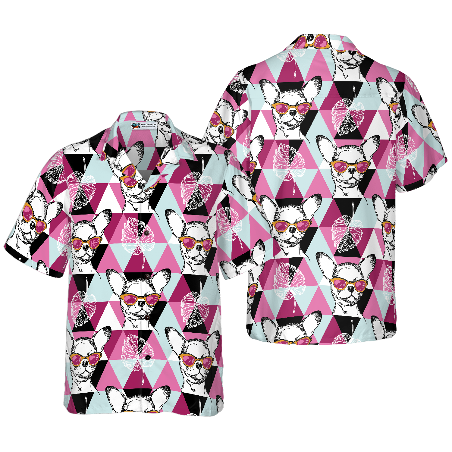 Chill Chihuahua Wearing Sunglasses Hawaiian Shirt