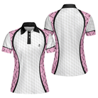 Swing Swear And Repeat Golf Girl Life Golf Short Sleeve Women Polo Shirt, Argyle Pattern Golf Shirt For Ladies