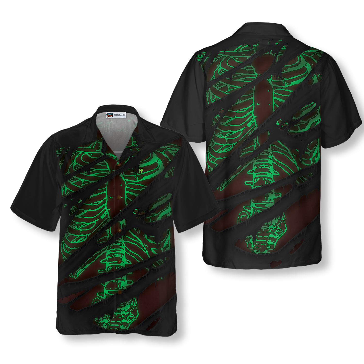 Horror Skeleton Halloween Hawaiian Shirt