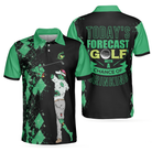 Today's Forecast For Zombie Golfer Golf Polo Shirt, Smart Golf Shirt For Men