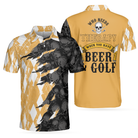 Who Needs Therapy When You Have Beer & Golf Polo Shirt, Argyle Pattern Golfing Shirt Design For Drinking Golfers