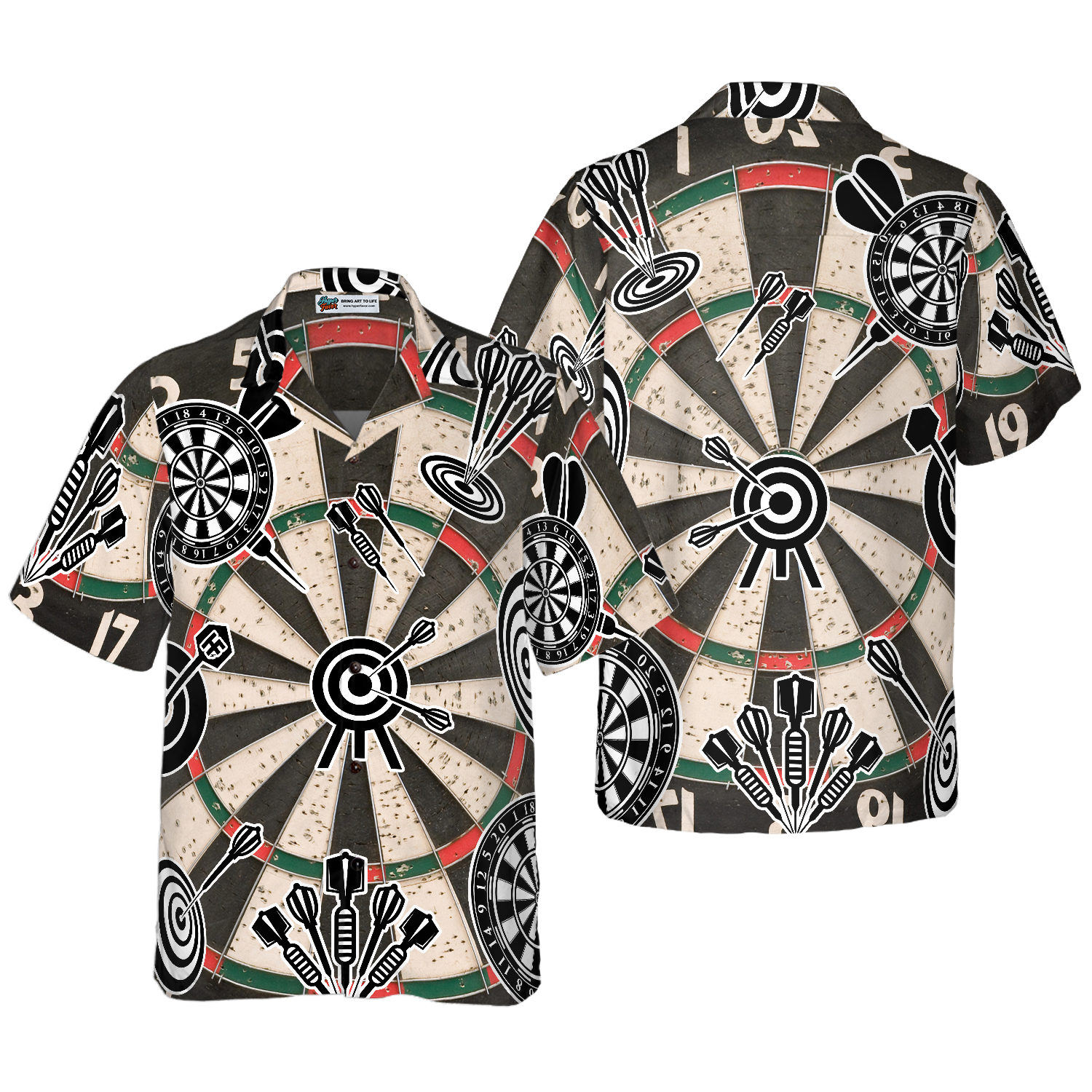 Darts Icon Game Pattern Hawaiian Shirt