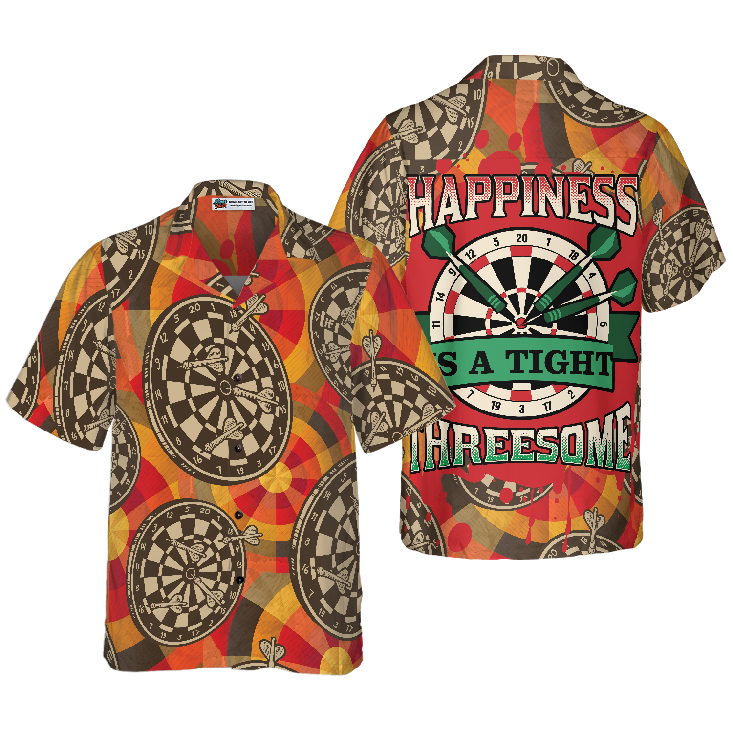 Happiness Is a Tight Threesome Darts Hawaiian Shirt