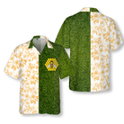 Green Leaves Honey Bee Hawaiian Shirt