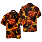 Flaming Horses Shirt For Men Hawaiian Shirt