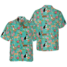 Hibiscus Floral Chihuahua Shirt For Men Hawaiian Shirt