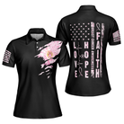 Faith Hope Love Flower Breast Cancer Awareness Short Sleeve Women Polo Shirt, Support Gift For Breast Cancer Survivors