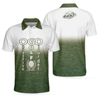 Obsessed With Golf Polo Shirt, White And Green Golf Shirt For Men, Cool Gift For Golfers
