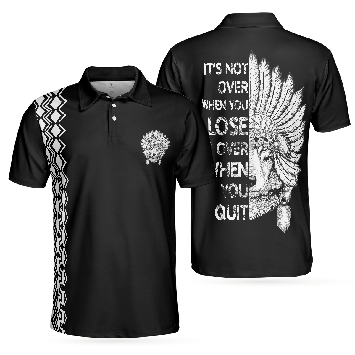 It's Not Over When You Lose It's Over When You Quit Polo Shirt, Cool Cherokee Shirt Design For Men And Women