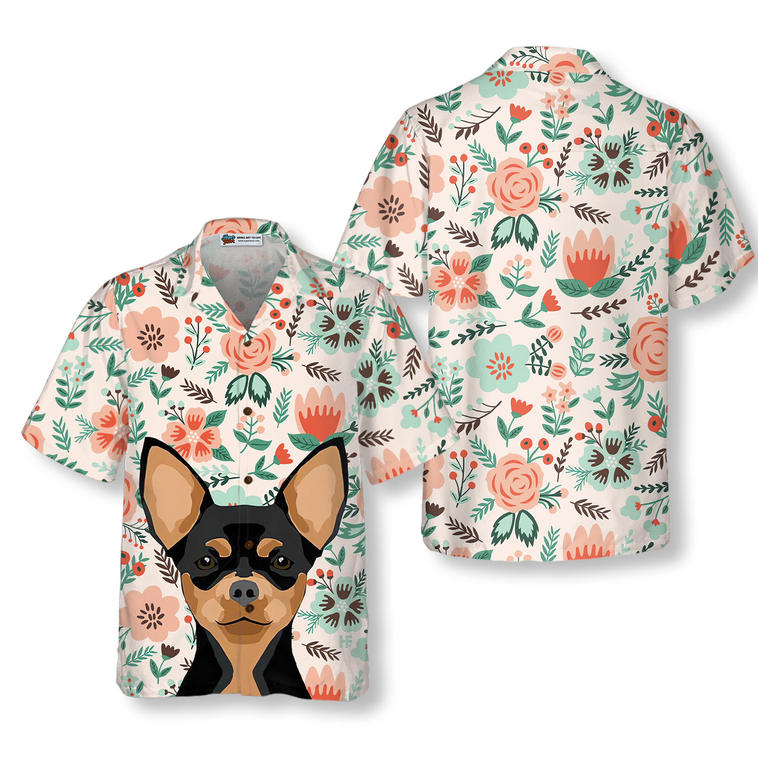Happiness Is Chihuahua Kisses Hawaiian Shirt