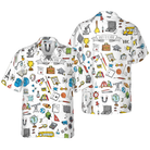 Back To School Hand Drawn Doodle Style School Hawaiian Shirt