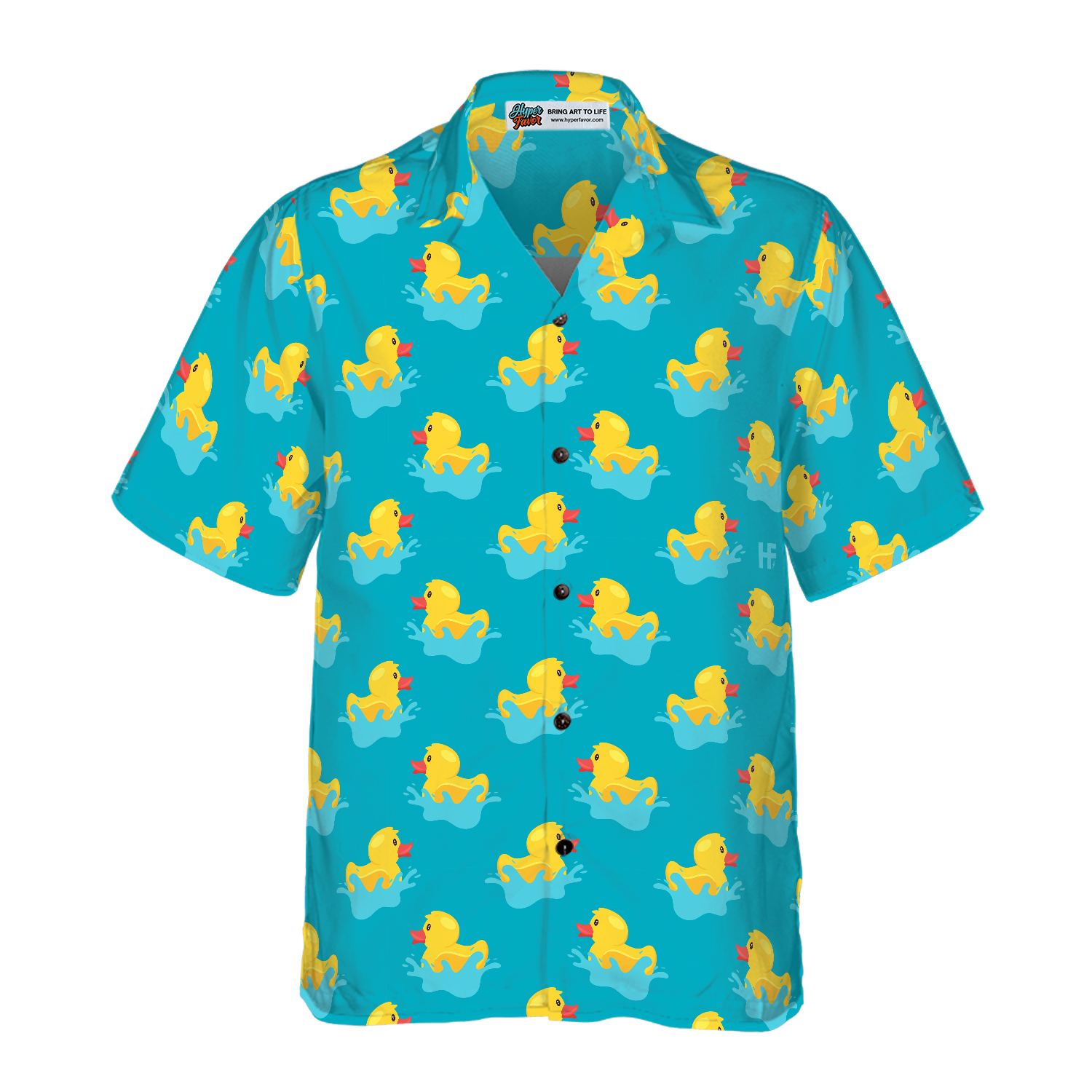 Little Duck Playing With Water Hawaiian Shirt