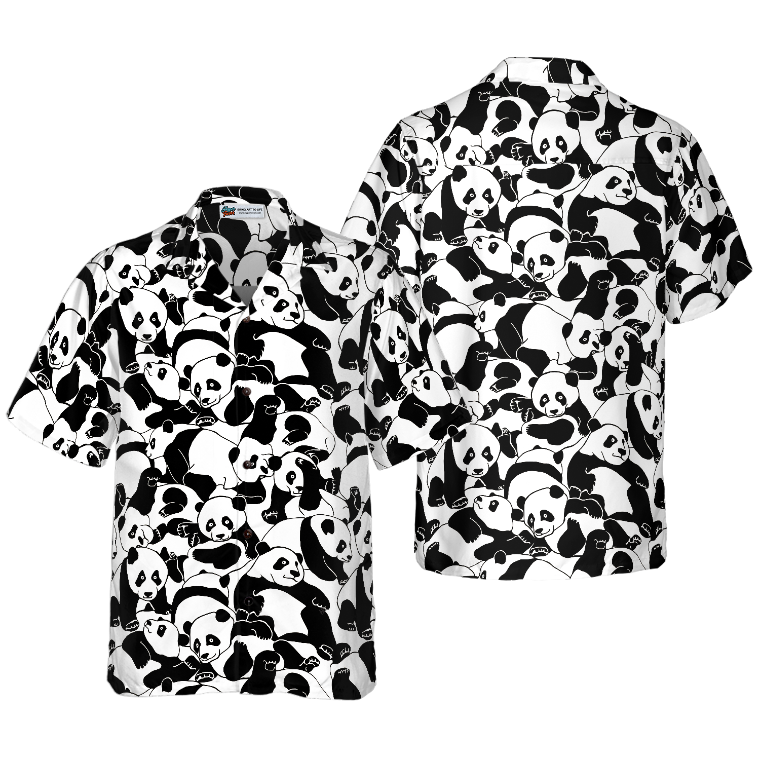 Cartoon Young Pandas Hawaiian Shirt