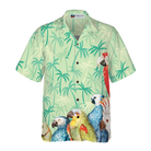 Vintage Parrot With Coconut Palm Tree Hawaiian Shirt