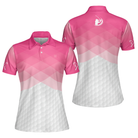 Just A Pink Girl Who Loves Playing Golf Short Sleeve Women Polo Shirt, Pink Argyle Pattern Golf Shirt