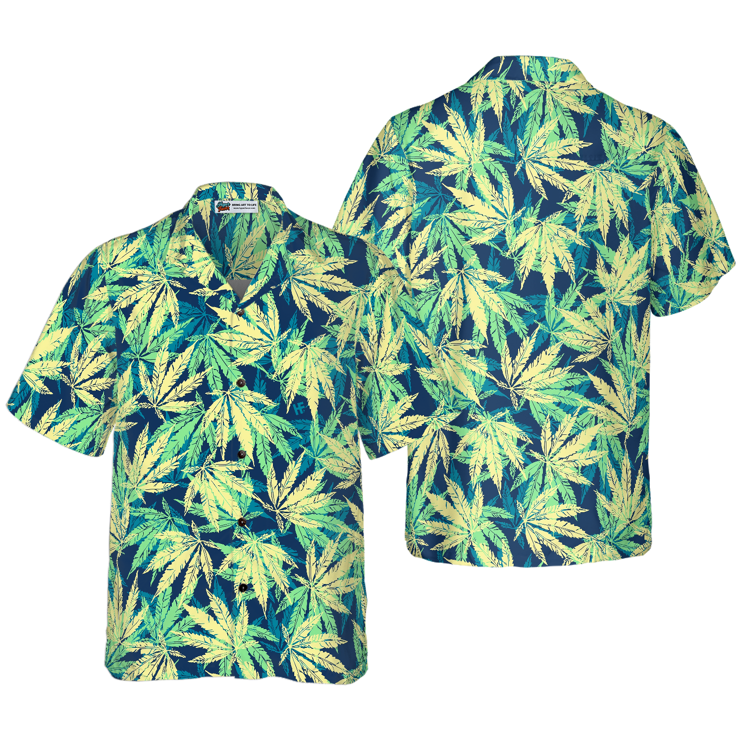 Tropical Marijuana Leaves Shirt For Men Hawaiian Shirt