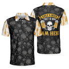Golf & Beer That Is Why I Am Here Skull V4 Polo Shirt, Cool Drinking Golf Shirt Design For Beer Lovers
