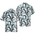 Penguin Seamless Pattern Shirt For Men Hawaiian Shirt