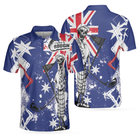 Golf I Like It Rough Australian Flag Polo Shirt, Argyle Pattern Skeleton Golfing Polo Shirt, Funny Golf Shirt For Men