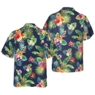Tropical Pineapples & Palm Leaves Hawaiian Shirt