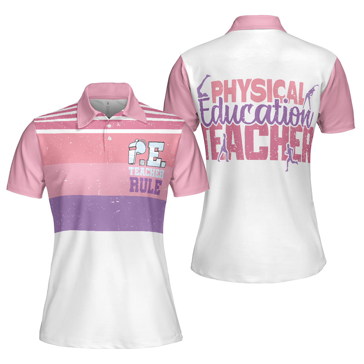 Physical Education Teacher Short Sleeve Women Polo Shirt, Physical Education Teacher Appreciation Gift