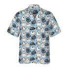 Pug Poses Blue Shirt For Men Hawaiian Shirt