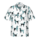 Poodle On White Background Hawaiian Shirt