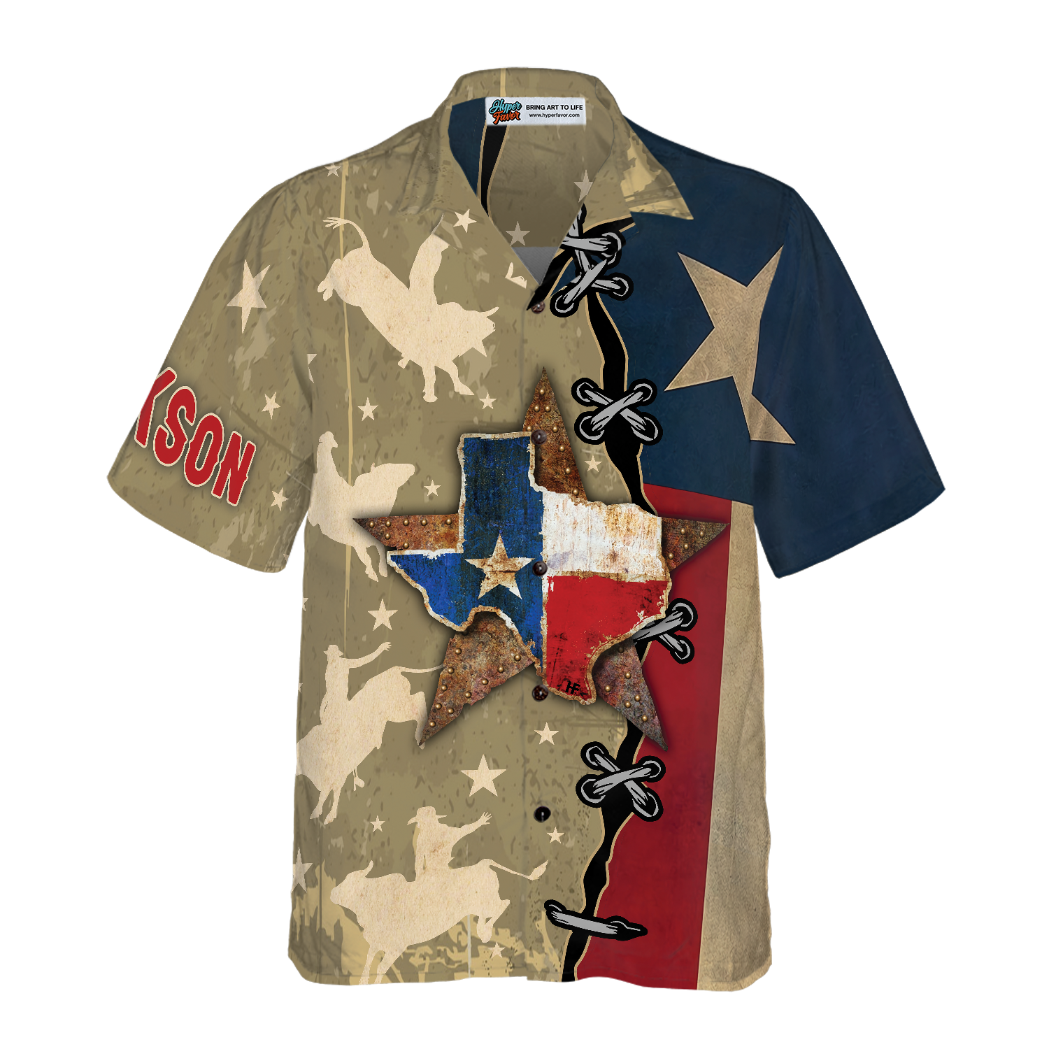 Texas Flag & Rodeo Texas Custom Hawaiian Shirt, Unique Texas Shirt For Texas Lovers