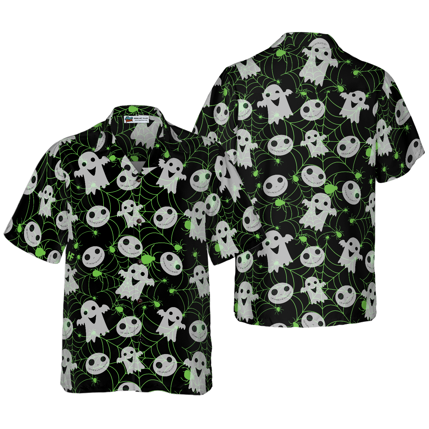 Halloween Spider Web Shirt For Men Hawaiian Shirt