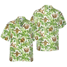 Tropical Sloth Seamless Pattern Hawaiian Shirt