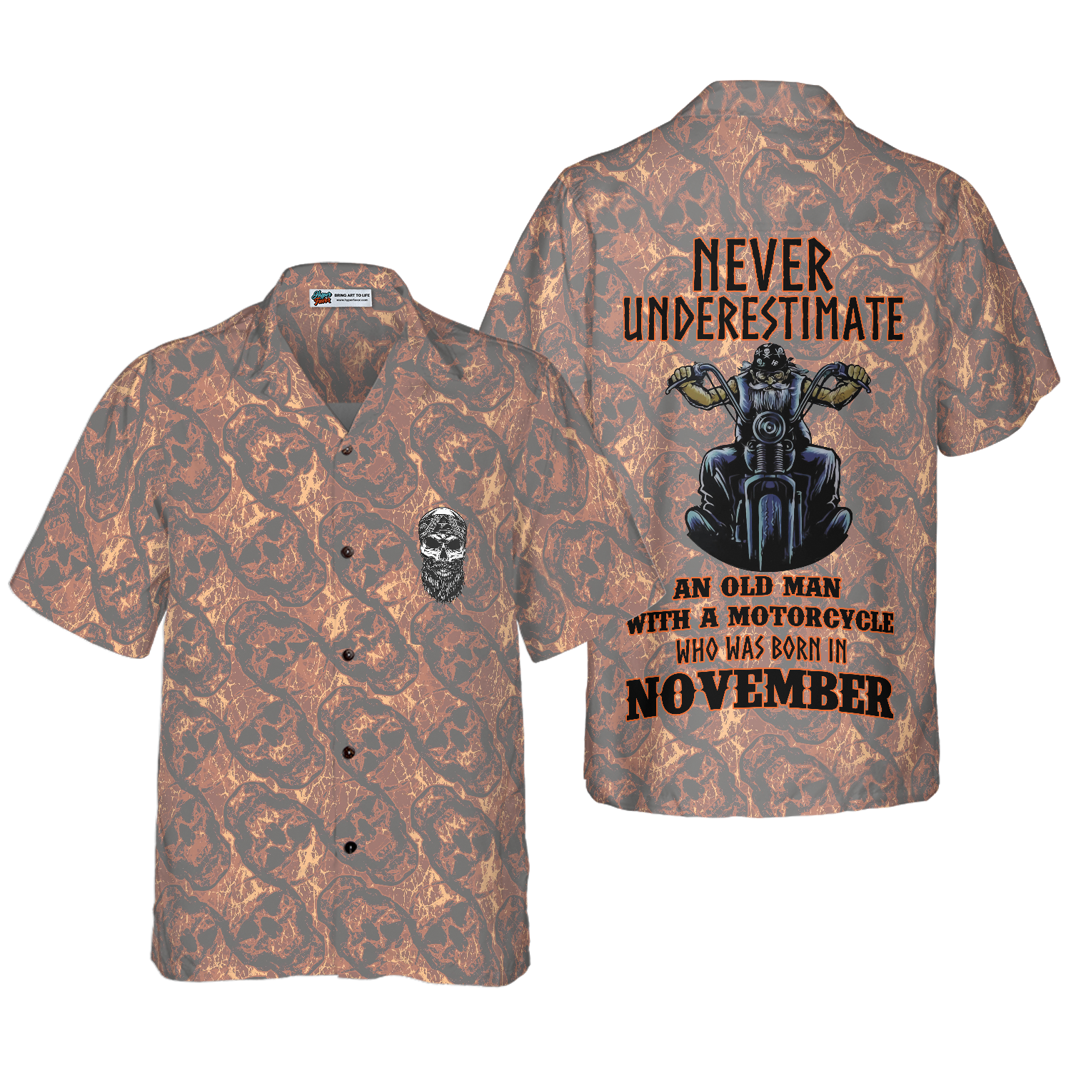 Never Underestimate An Old Man With A Motorcycle Custom Hawaiian Shirt, Motorcycle Shirts For Men And Women