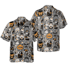 Doodle Pattern Happy Halloween Hawaiian Shirt