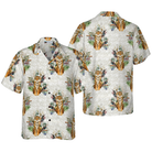Floral Boho Tiger Shirt For Men Hawaiian Shirt