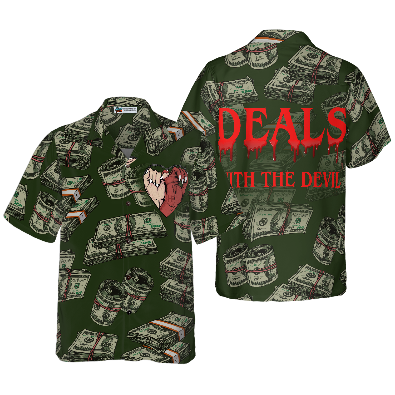 Deals With The Devil Gothic Hawaiian Shirt, Stylish Goth Shirt For Men And Women