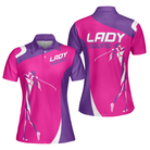 Girl Squad Golf Girl Short Sleeve Women Polo Shirt, Purple And Pink Golf Shirt For Ladies, Unique Female Golf Gift