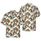 Tropical Red Hibiscus Flower Monkey Shirt For Men Hawaiian Shirt