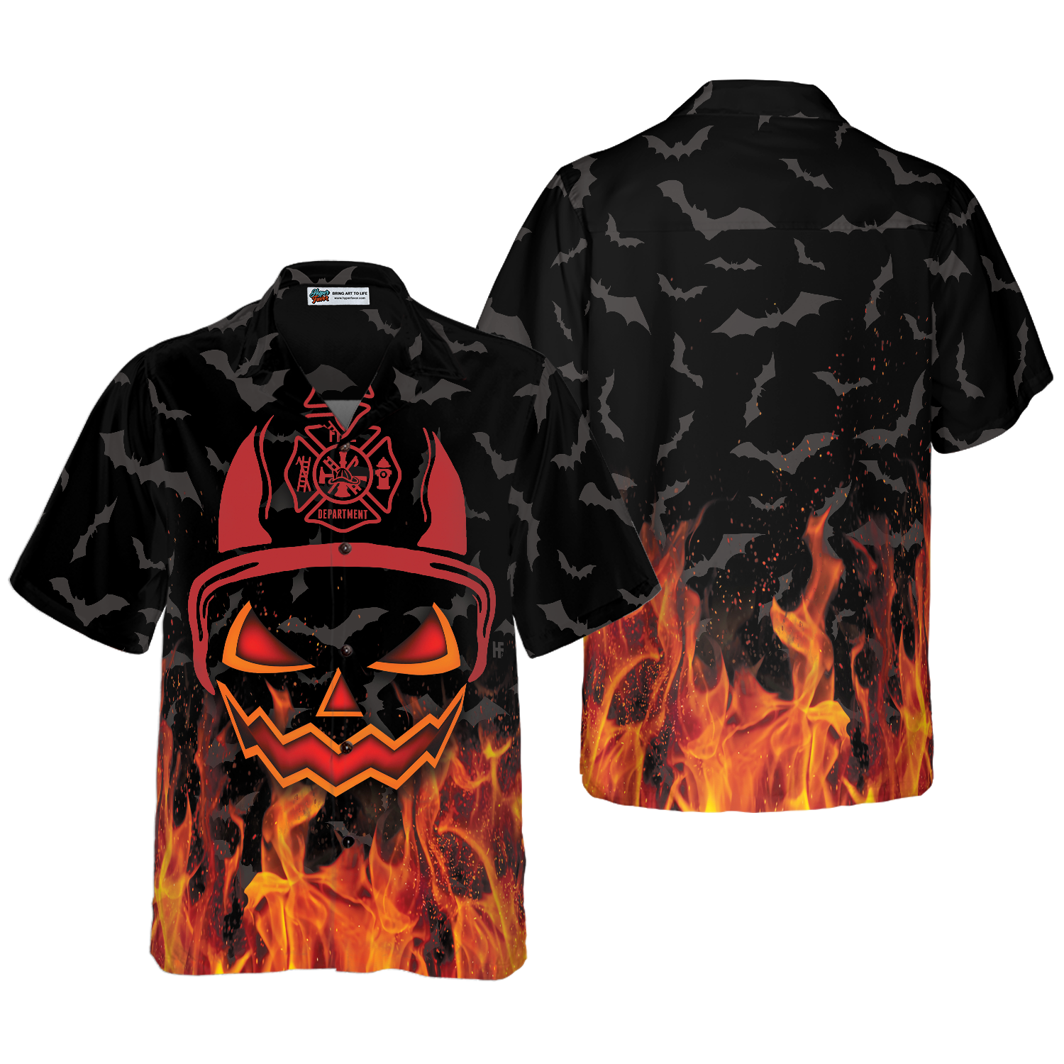 Halloween Firefighter Shirt Hawaiian Shirt