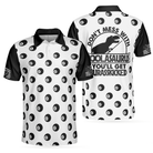 Don't Mess With Poolasaurus Polo Shirt, Billiards Ball Pattern Shirt For Male Players, Simple Billiards Shirt Design